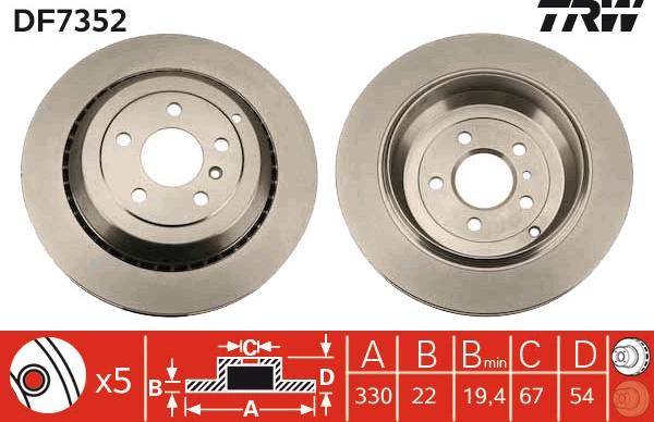 TRW DF7352 - Kočioni disk www.molydon.hr