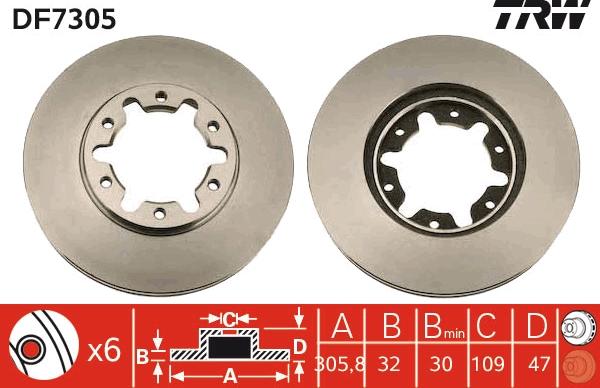 TRW DF7305 - Kočioni disk www.molydon.hr