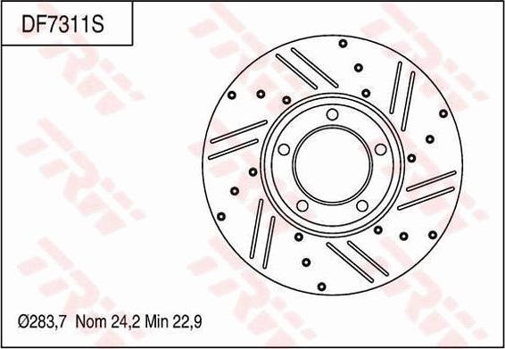 TRW DF7311S - Kočioni disk www.molydon.hr