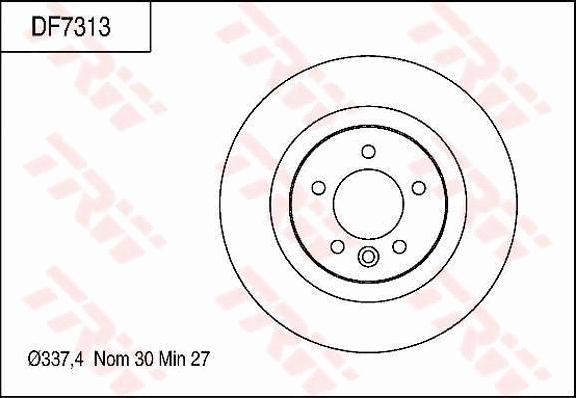 TRW DF7313 - Kočioni disk www.molydon.hr