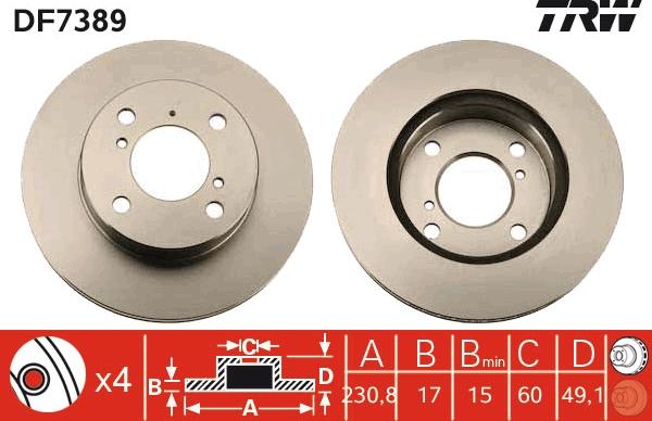 TRW DF7389 - Kočioni disk www.molydon.hr