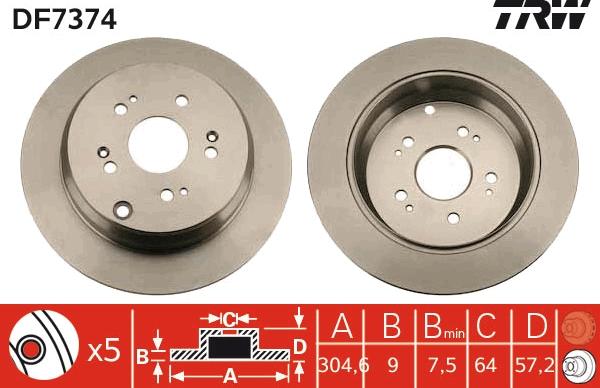 TRW DF7374 - Kočioni disk www.molydon.hr