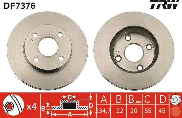 TRW DF7376 - Kočioni disk www.molydon.hr