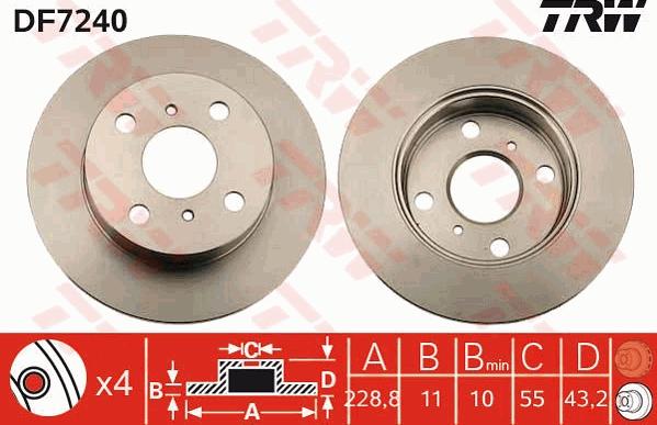 TRW DF7240 - Kočioni disk www.molydon.hr