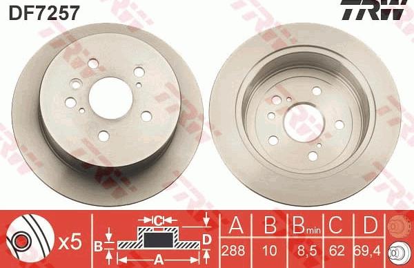 TRW DF7257 - Kočioni disk www.molydon.hr