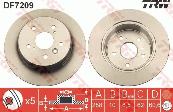 TRW DF7209 - Kočioni disk www.molydon.hr