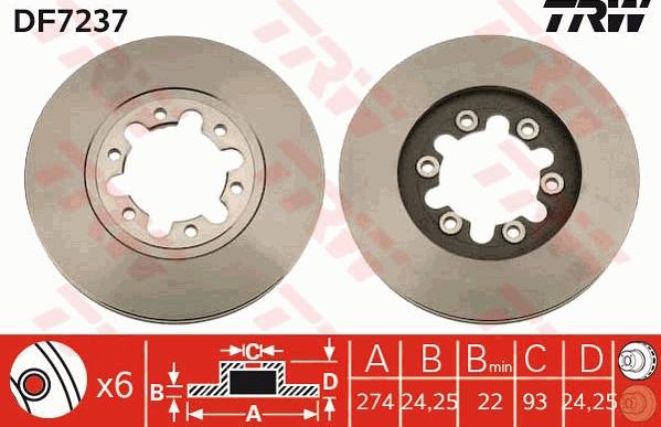 TRW DF7237 - Kočioni disk www.molydon.hr