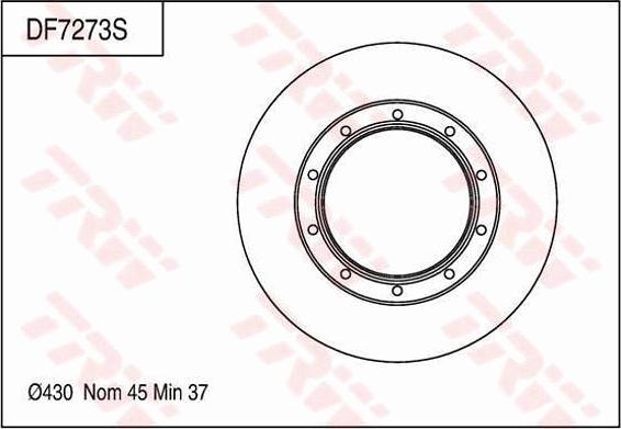 TRW DF7273S - Kočioni disk www.molydon.hr