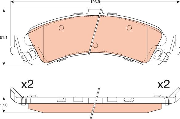 TRW GDB4454 - Komplet Pločica, disk-kočnica www.molydon.hr