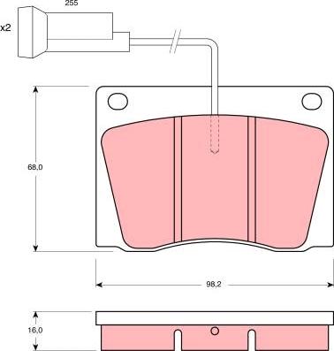 TRW GDB569 - Komplet Pločica, disk-kočnica www.molydon.hr