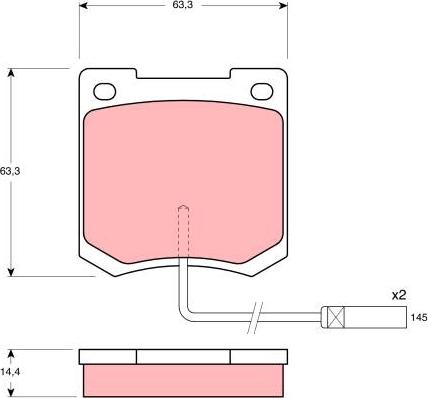 TRW GDB646 - Komplet Pločica, disk-kočnica www.molydon.hr