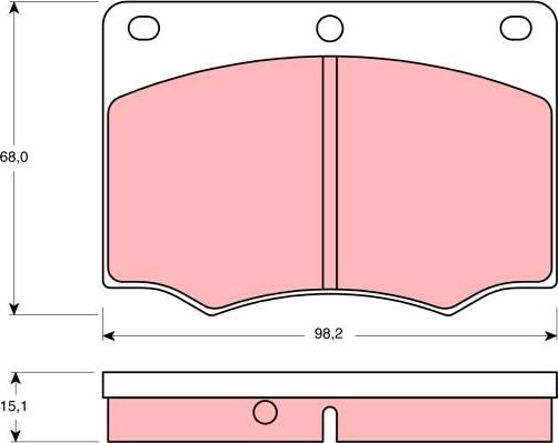 TRW GDB674 - Komplet Pločica, disk-kočnica www.molydon.hr