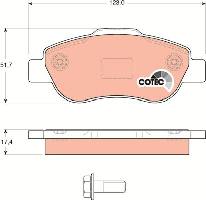 TRW GDB1589 - Komplet Pločica, disk-kočnica www.molydon.hr