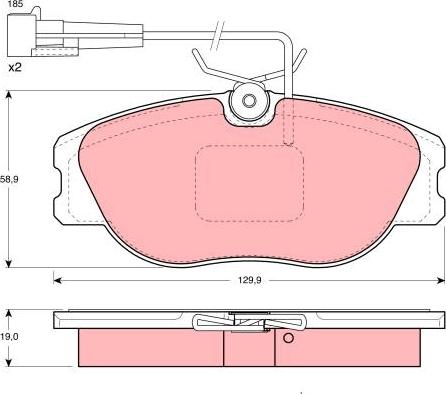 TRW GDB1117 - Komplet Pločica, disk-kočnica www.molydon.hr