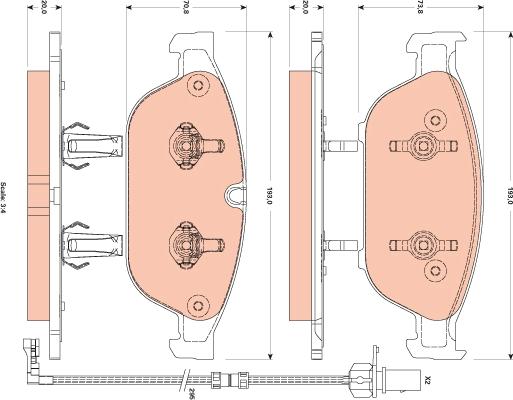 TRW GDB1883 - Komplet Pločica, disk-kočnica www.molydon.hr