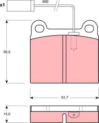 TRW GDB1252 - Komplet Pločica, disk-kočnica www.molydon.hr