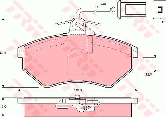 TRW GDB1281 - Komplet Pločica, disk-kočnica www.molydon.hr