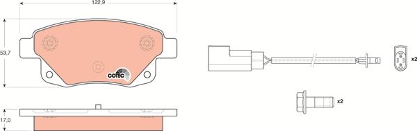 TRW GDB1725 - Komplet Pločica, disk-kočnica www.molydon.hr