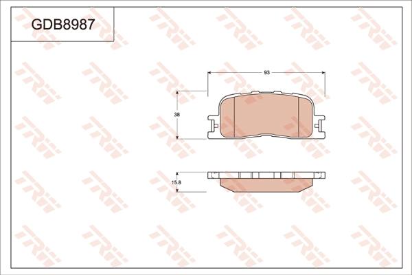 TRW GDB8987 - Komplet Pločica, disk-kočnica www.molydon.hr