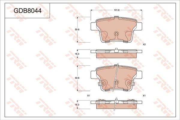 TRW GDB8044 - Komplet Pločica, disk-kočnica www.molydon.hr