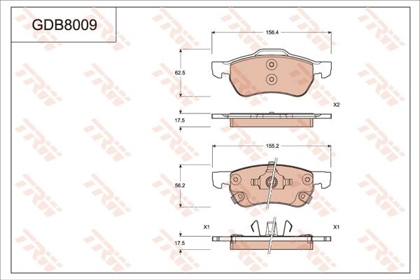 TRW GDB8009 - Komplet Pločica, disk-kočnica www.molydon.hr