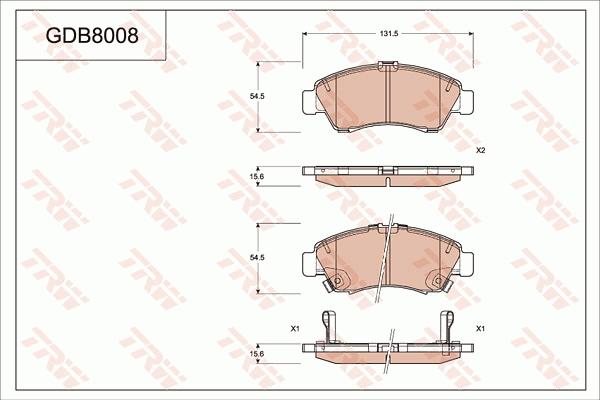 TRW GDB8008 - Komplet Pločica, disk-kočnica www.molydon.hr