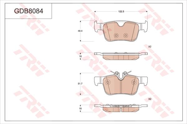 TRW GDB8084 - Komplet Pločica, disk-kočnica www.molydon.hr