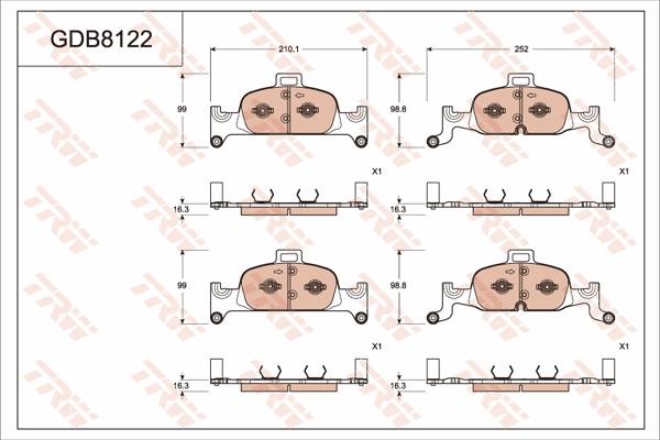 TRW GDB8122 - Komplet Pločica, disk-kočnica www.molydon.hr