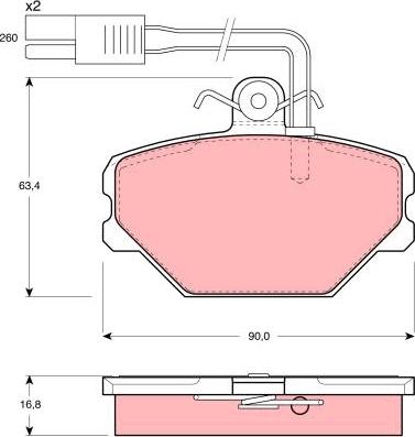 TRW GDB836 - Komplet Pločica, disk-kočnica www.molydon.hr