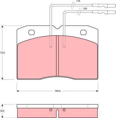 TRW GDB343 - Komplet Pločica, disk-kočnica www.molydon.hr