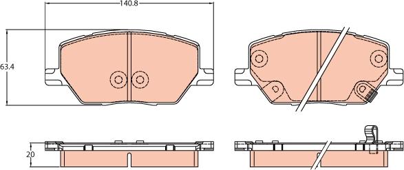 TRW GDB3629 - Komplet Pločica, disk-kočnica www.molydon.hr