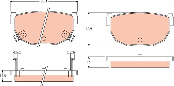 TRW GDB3052 - Komplet Pločica, disk-kočnica www.molydon.hr