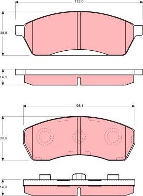 TRW GDB3068 - Komplet Pločica, disk-kočnica www.molydon.hr