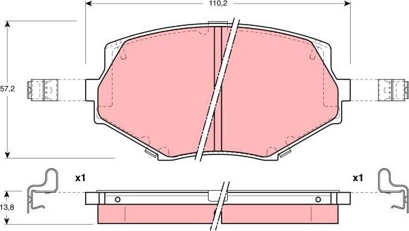 TRW GDB3103 - Komplet Pločica, disk-kočnica www.molydon.hr