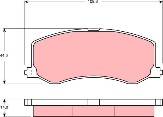 TRW GDB3237 - Komplet Pločica, disk-kočnica www.molydon.hr