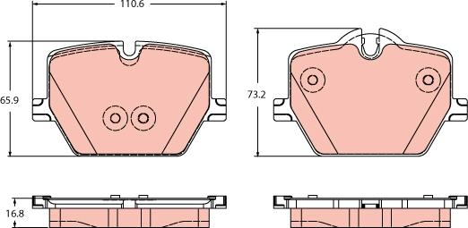 TRW GDB2419 - Komplet Pločica, disk-kočnica www.molydon.hr