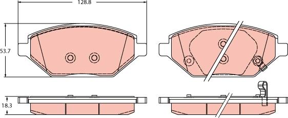 TRW GDB2425 - Komplet Pločica, disk-kočnica www.molydon.hr