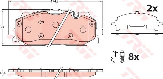 TRW GDB2190 - Komplet Pločica, disk-kočnica www.molydon.hr