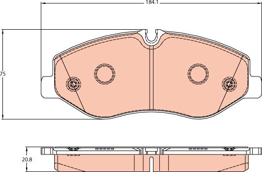 TRW GDB2103 - Komplet Pločica, disk-kočnica www.molydon.hr