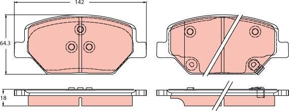 TRW GDB2185 - Komplet Pločica, disk-kočnica www.molydon.hr