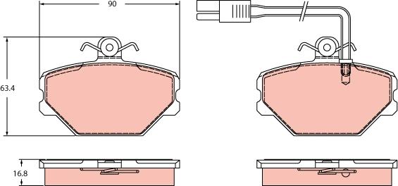 TRW GDB2396 - Komplet Pločica, disk-kočnica www.molydon.hr