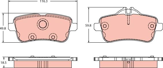 TRW GDB2391 - Komplet Pločica, disk-kočnica www.molydon.hr