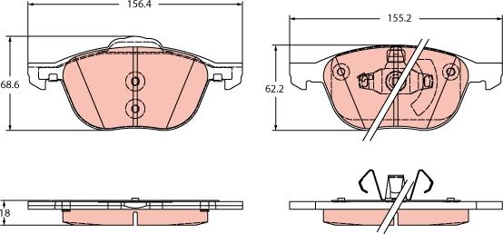 TRW GDB2348 - Komplet Pločica, disk-kočnica www.molydon.hr