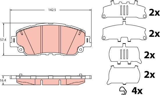 TRW GDB2354 - Komplet Pločica, disk-kočnica www.molydon.hr