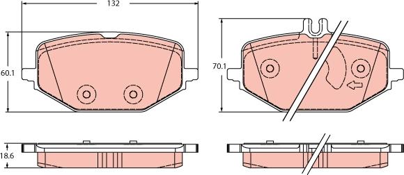 TRW GDB2372 - Komplet Pločica, disk-kočnica www.molydon.hr