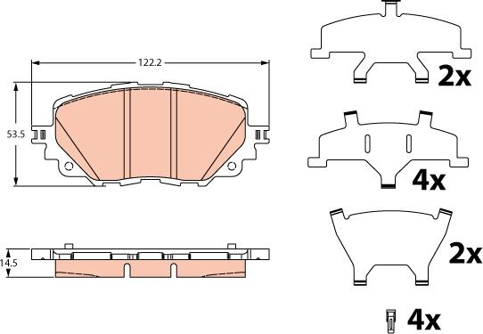 TRW GDB2285 - Komplet Pločica, disk-kočnica www.molydon.hr