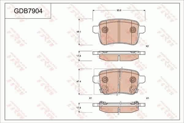 TRW GDB7904 - Komplet Pločica, disk-kočnica www.molydon.hr