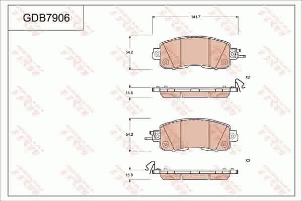 TRW GDB7906 - Komplet Pločica, disk-kočnica www.molydon.hr