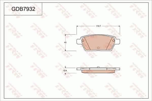 TRW GDB7932 - Komplet Pločica, disk-kočnica www.molydon.hr