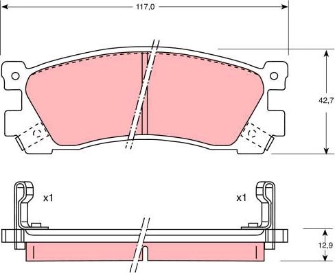 TRW GDB746 - Komplet Pločica, disk-kočnica www.molydon.hr